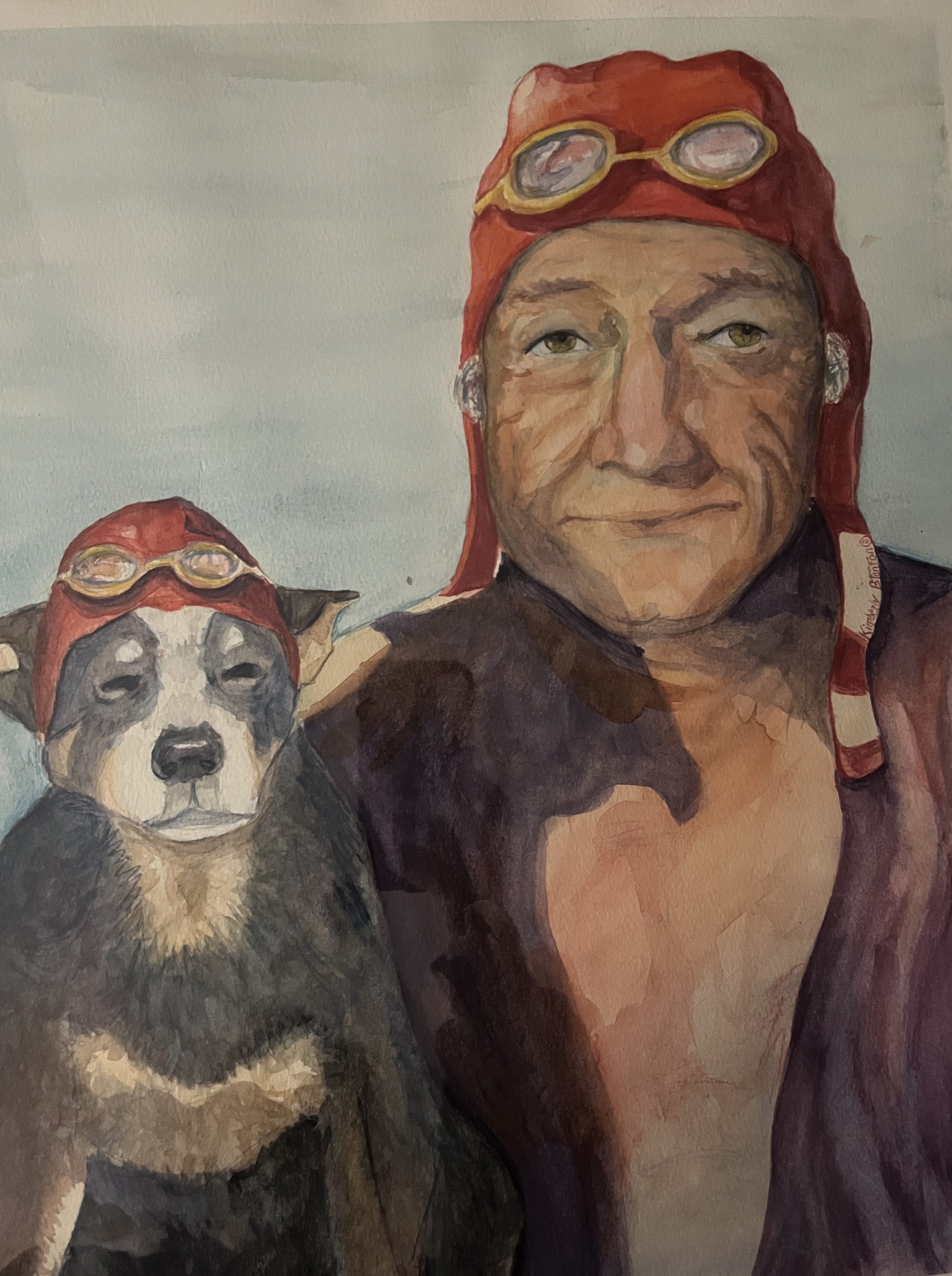 Odd Couple, 14x18 watercolor on paper